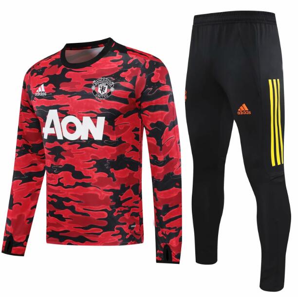 Manchester United Rosa Black Training Kits Sweatshirt with Pants 2020/21